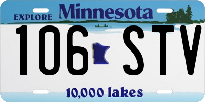 MN license plate 106STV