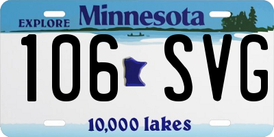 MN license plate 106SVG