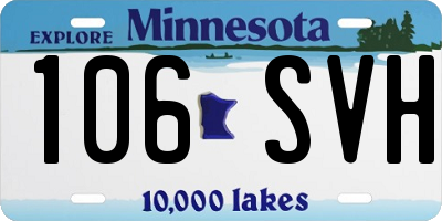 MN license plate 106SVH
