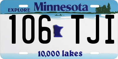 MN license plate 106TJI