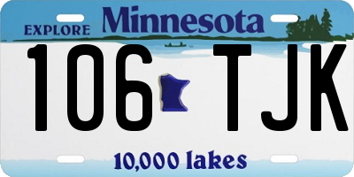 MN license plate 106TJK