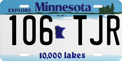MN license plate 106TJR