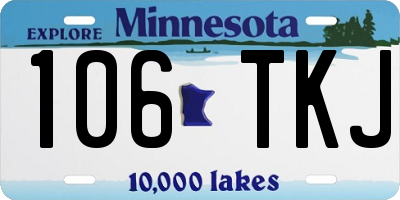 MN license plate 106TKJ