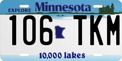 MN license plate 106TKM