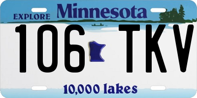 MN license plate 106TKV