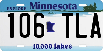 MN license plate 106TLA