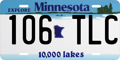 MN license plate 106TLC