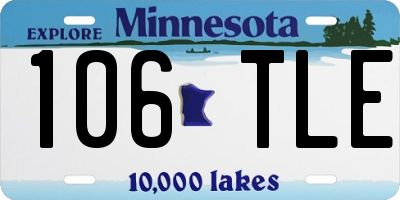 MN license plate 106TLE