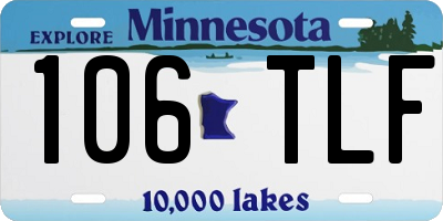 MN license plate 106TLF