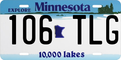 MN license plate 106TLG