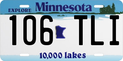 MN license plate 106TLI