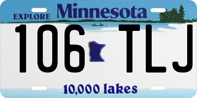MN license plate 106TLJ