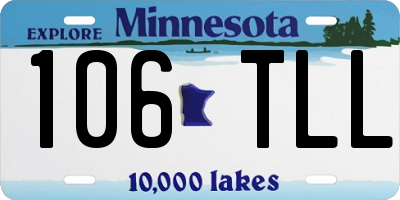 MN license plate 106TLL
