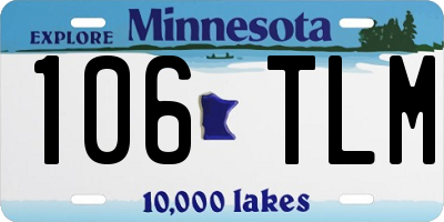 MN license plate 106TLM