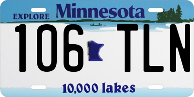MN license plate 106TLN