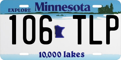 MN license plate 106TLP
