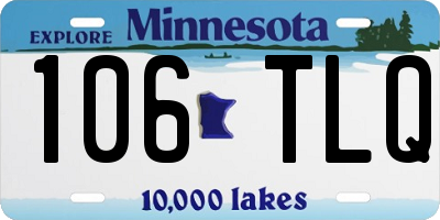 MN license plate 106TLQ