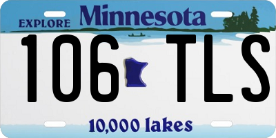 MN license plate 106TLS
