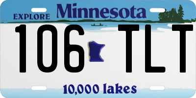 MN license plate 106TLT
