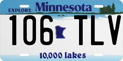 MN license plate 106TLV