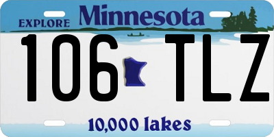 MN license plate 106TLZ