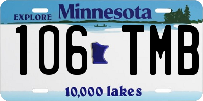 MN license plate 106TMB