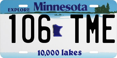 MN license plate 106TME
