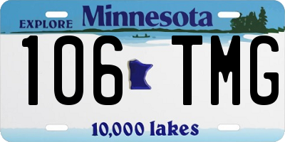 MN license plate 106TMG