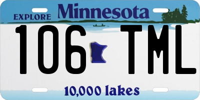 MN license plate 106TML