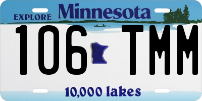 MN license plate 106TMM
