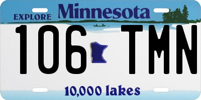 MN license plate 106TMN