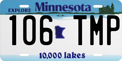 MN license plate 106TMP