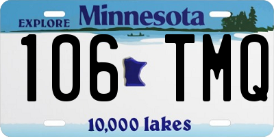 MN license plate 106TMQ