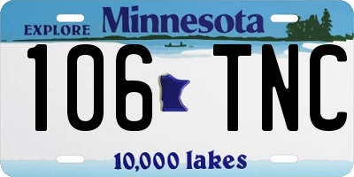 MN license plate 106TNC