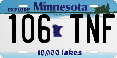 MN license plate 106TNF