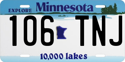 MN license plate 106TNJ