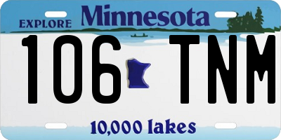 MN license plate 106TNM