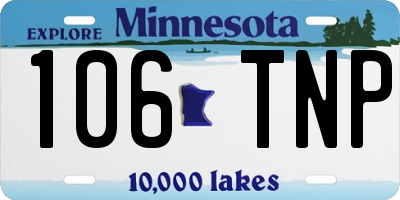MN license plate 106TNP