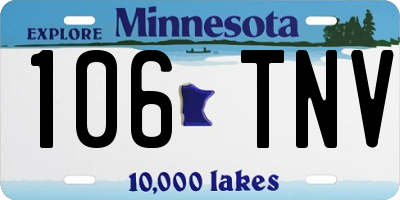 MN license plate 106TNV