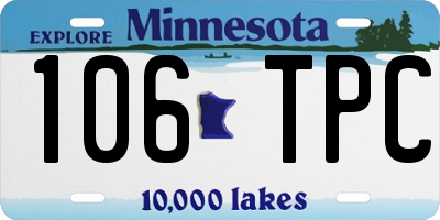 MN license plate 106TPC