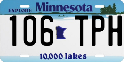 MN license plate 106TPH