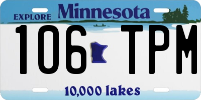 MN license plate 106TPM