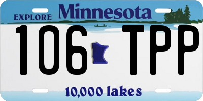 MN license plate 106TPP