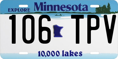 MN license plate 106TPV