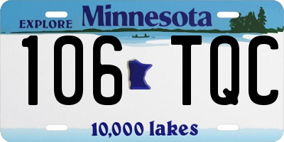 MN license plate 106TQC