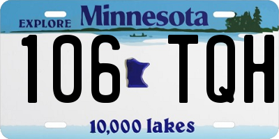 MN license plate 106TQH