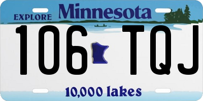 MN license plate 106TQJ