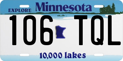 MN license plate 106TQL