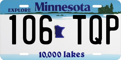 MN license plate 106TQP