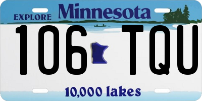 MN license plate 106TQU